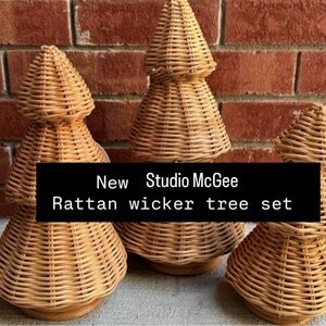 Sale! 1 set left. NEW Studio McGee Wicker Holiday Tree Target Threshold rattan